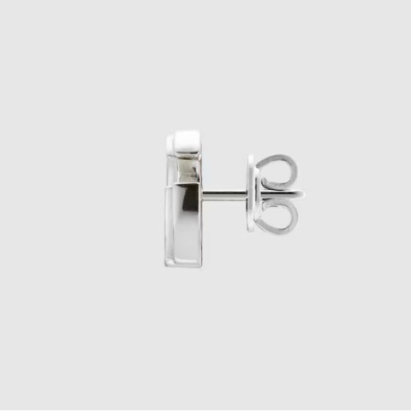 Gucci Silver Iconic GG Marmont Stud Earrings - Picture 6 of 9